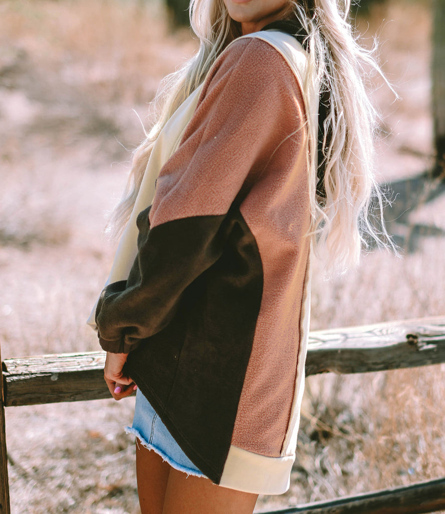 1-Block Patchwork Hoodie