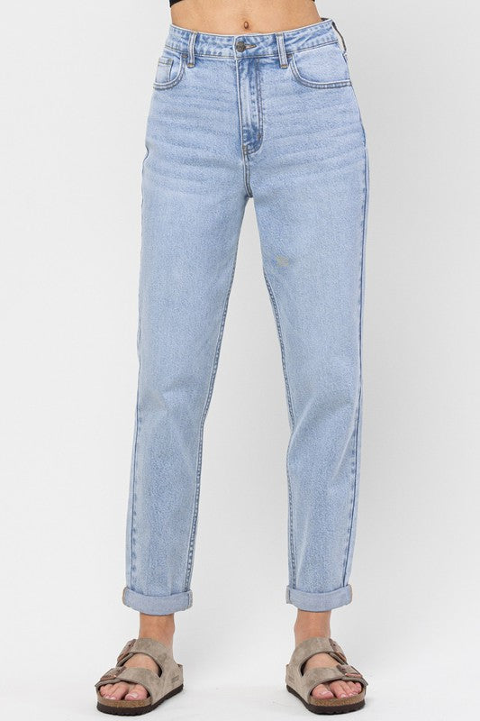 Jelly Jeans High Rise Mom Crop With Cuff