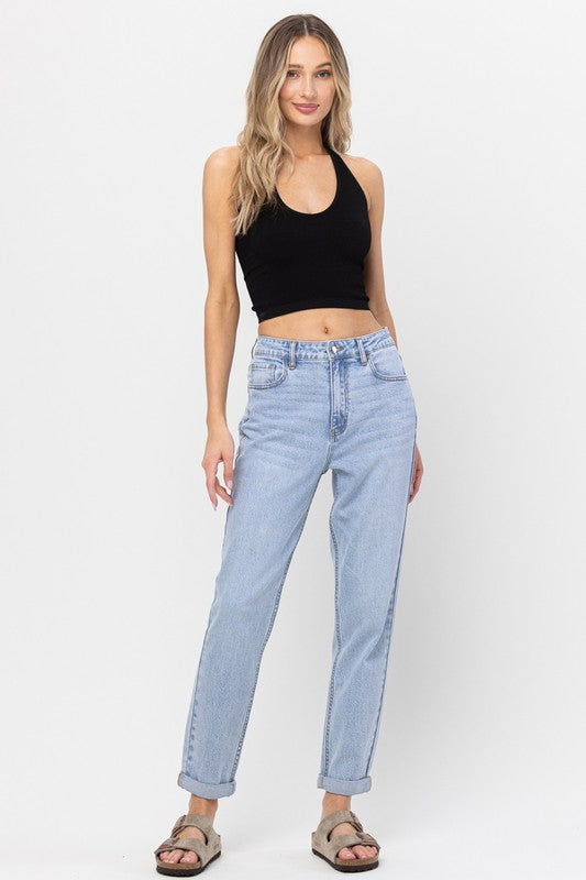 Jelly Jeans High Rise Mom Crop With Cuff