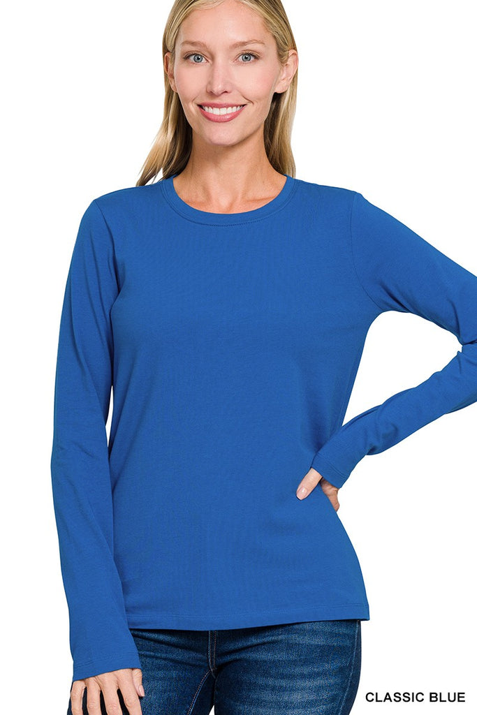 1-COTTON CREW NECK LONG SLEEVE T-SHIRTS