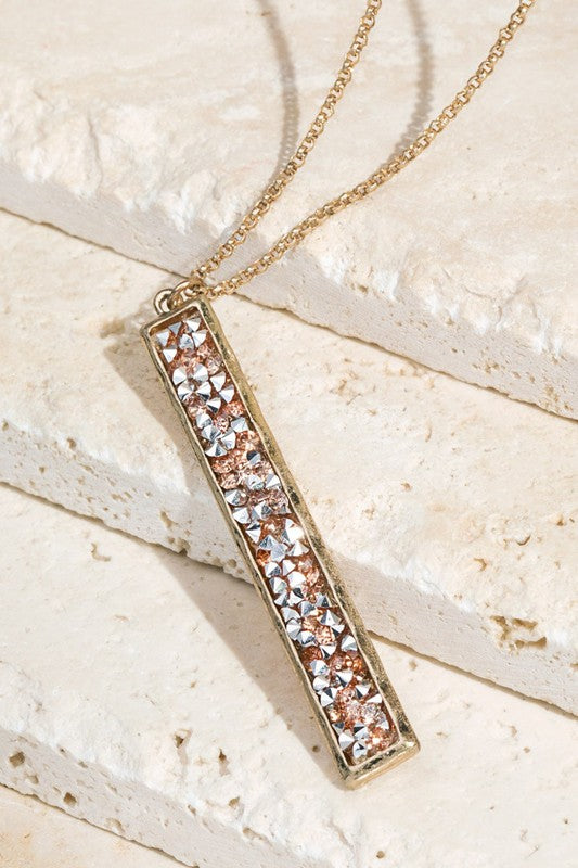 Glitter Bar Necklace Set