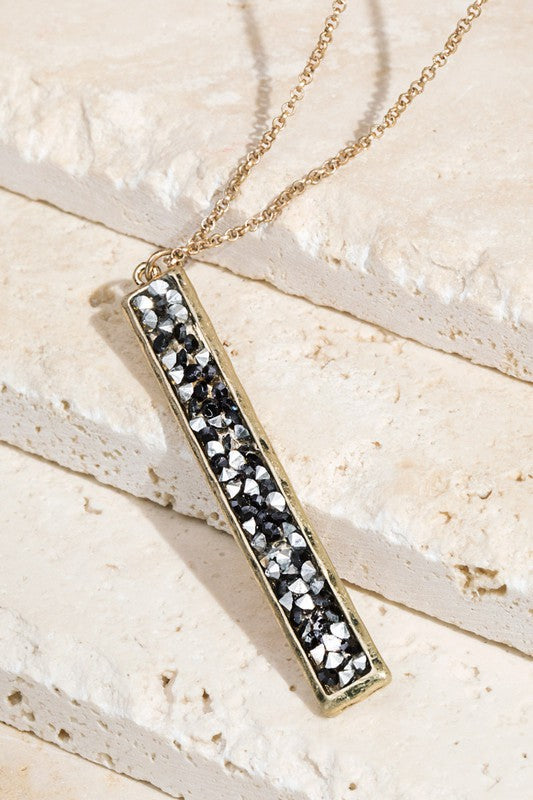 Glitter Bar Necklace Set