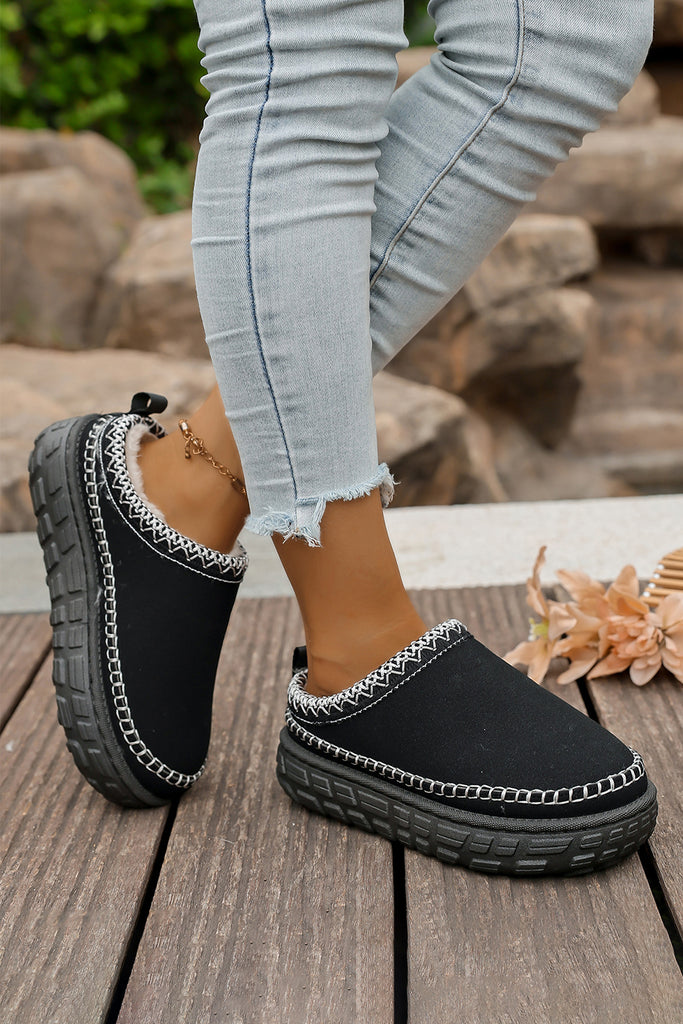 Plush Platform Slippers