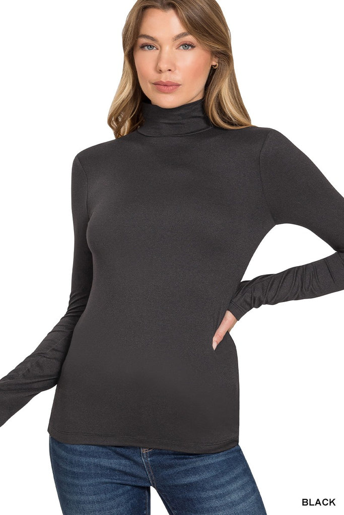 1-MICROFIBER MOCK NECK TOP