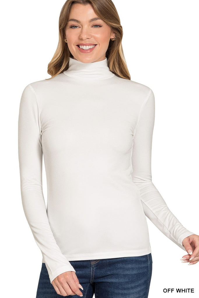1-MICROFIBER MOCK NECK TOP