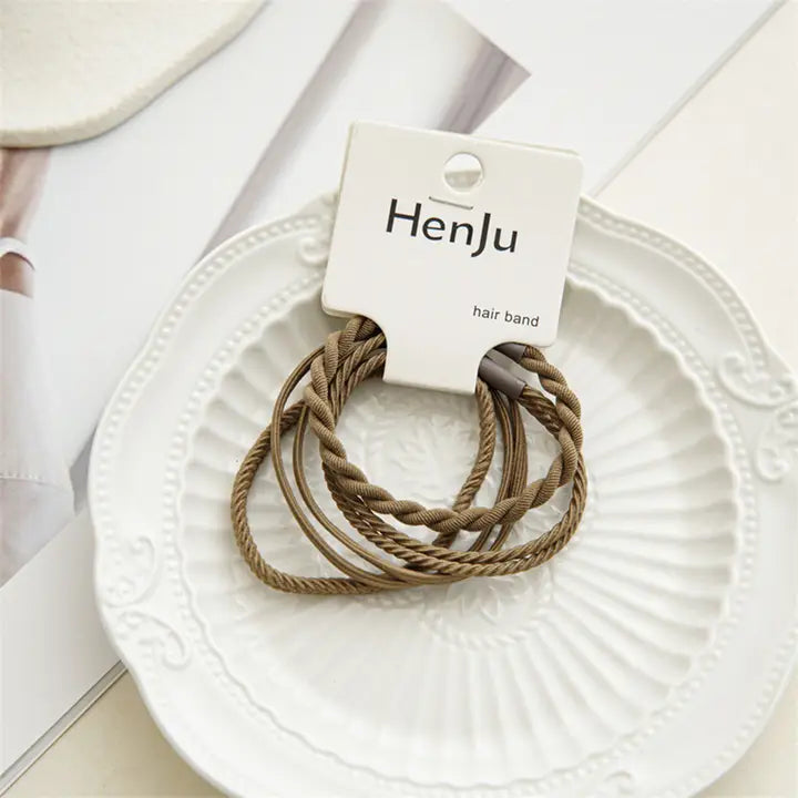 Twist Elastic Hair Ties - 4pcs