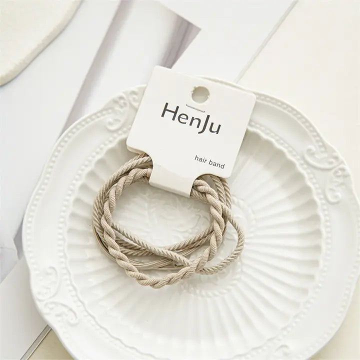 Twist Elastic Hair Ties - 4pcs