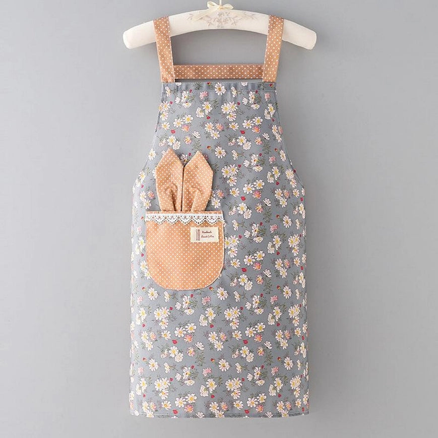 Floral Canvas Bib Apron