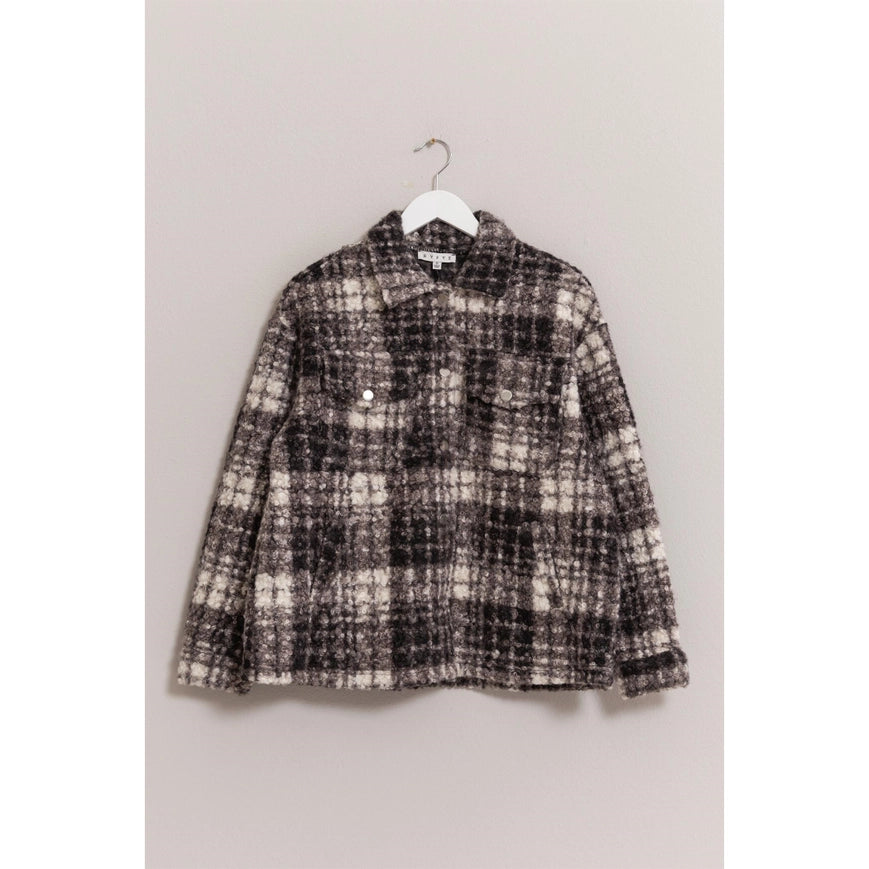 Plaid Boucle Shacket