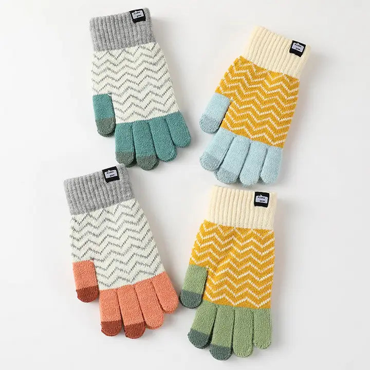 Jacquard Knit Gloves