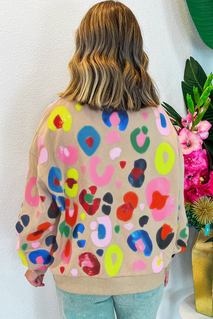 Color Pop Leopard Sweatshirt