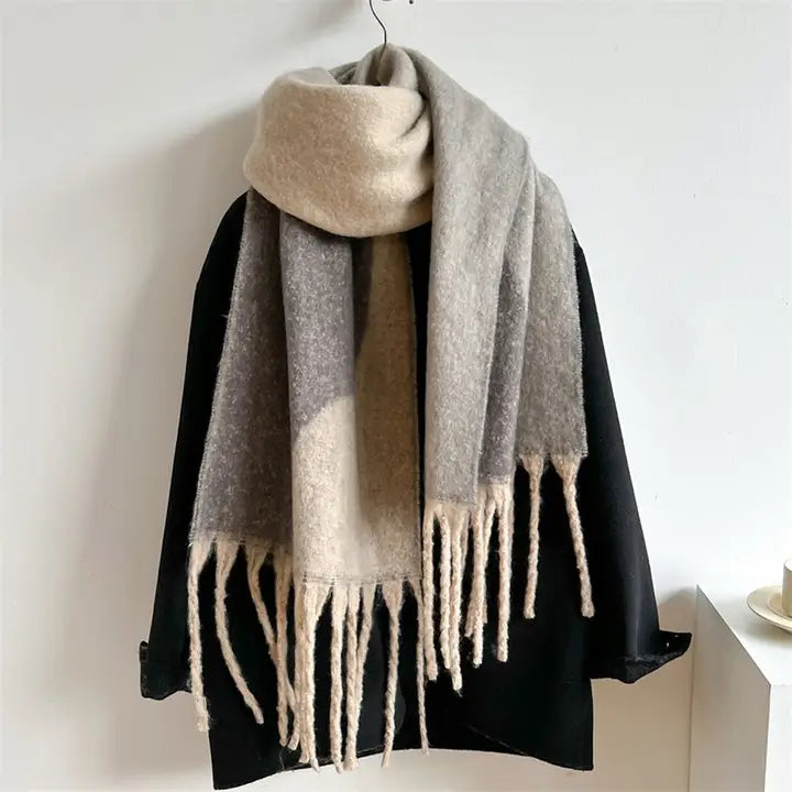 Fringe Colorblock Scarf