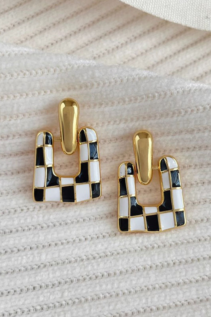 Checkered Earrings