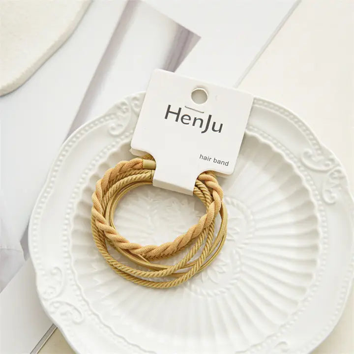 Twist Elastic Hair Ties - 4pcs