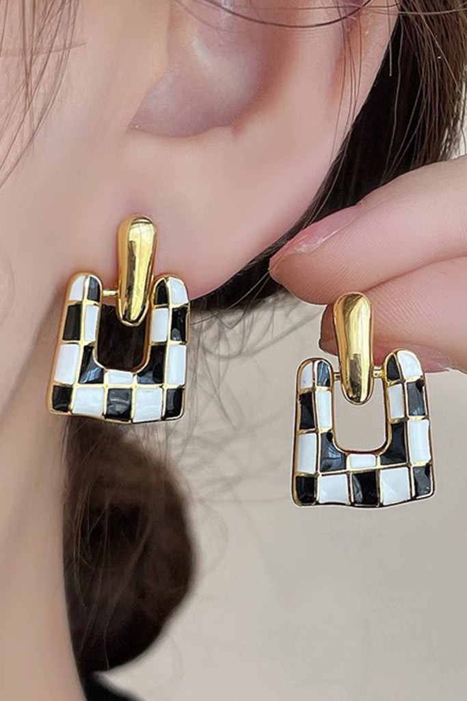 Checkered Earrings