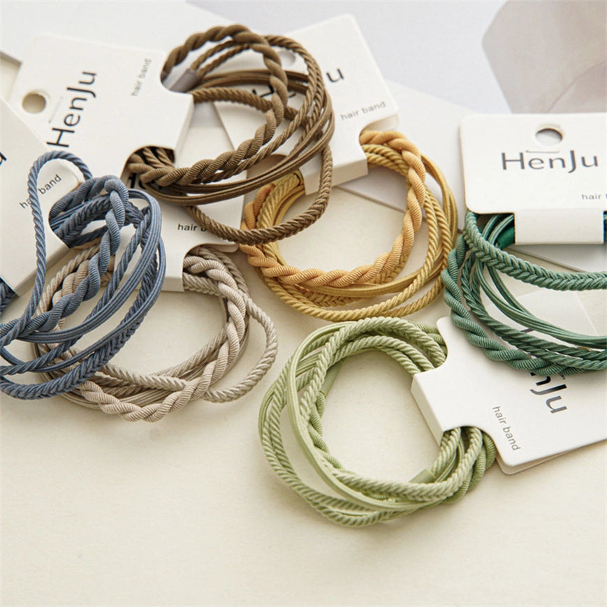 Twist Elastic Hair Ties - 4pcs