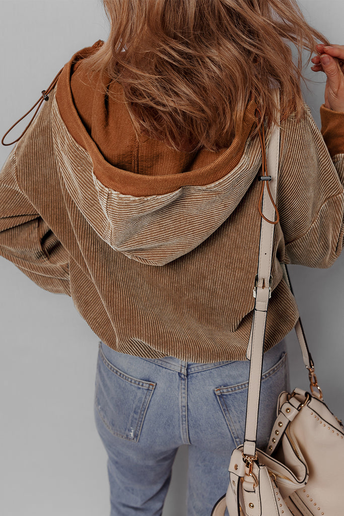 1-Kangaroo Corduroy Hoodie