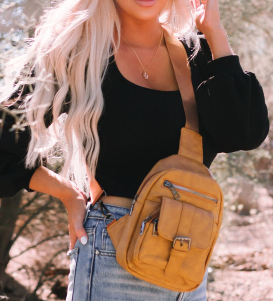Vintage Multi Pocket Sling Bag