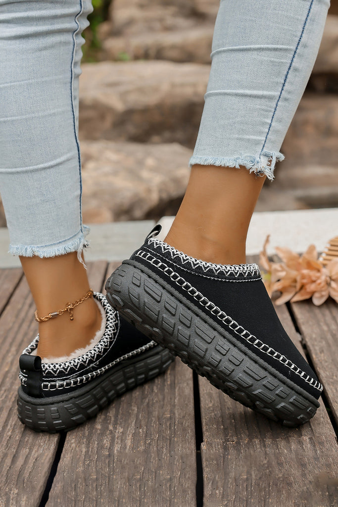 Plush Platform Slippers