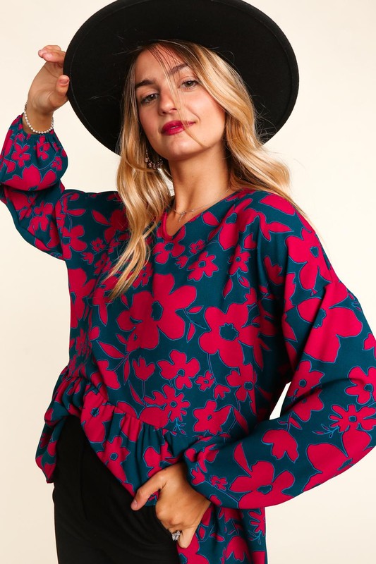 Floral Bubble Blouse