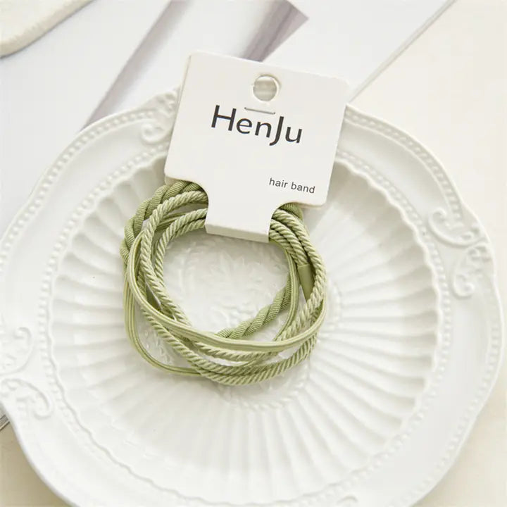 Twist Elastic Hair Ties - 4pcs