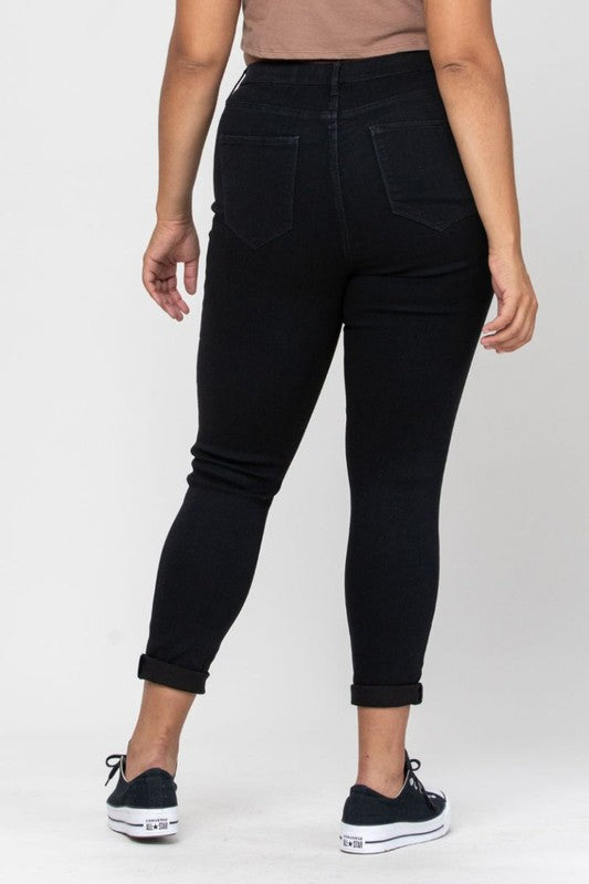 Mid Rise Pull On Crop Skinny, PLUS