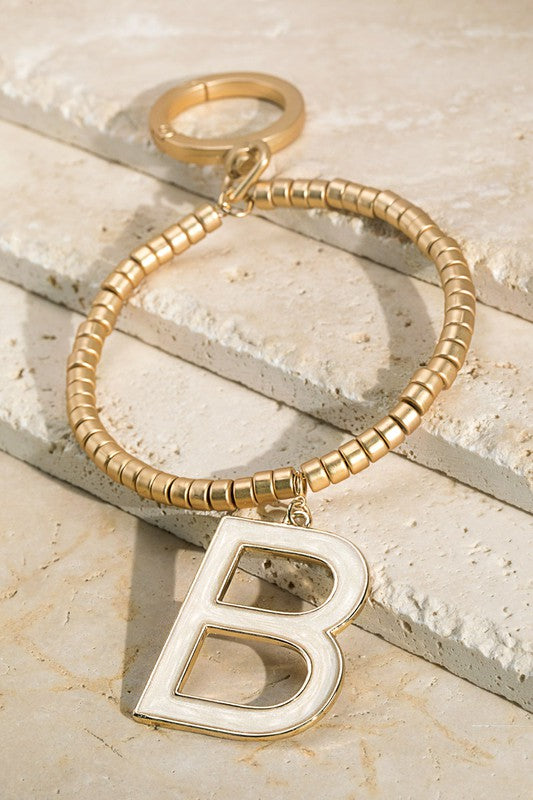 Letter Key Ring Bracelet