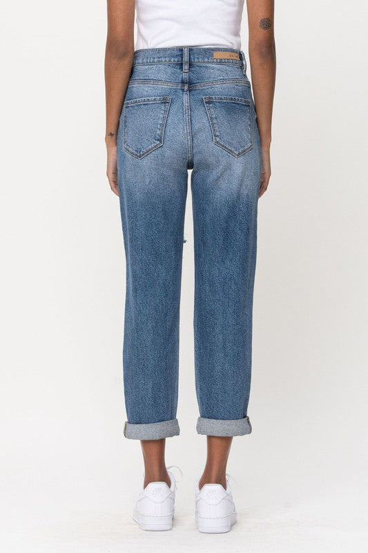 Cello Distressed Mom Jeans