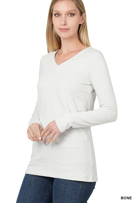 V-Neck Long Sleeve T-shirt