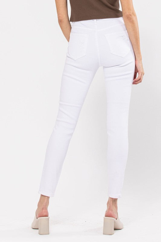 Cello Skinny White Denim