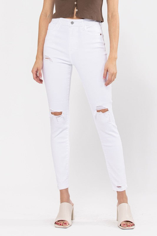 Cello Skinny White Denim