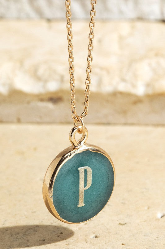 Initial Letter Pendant Necklace