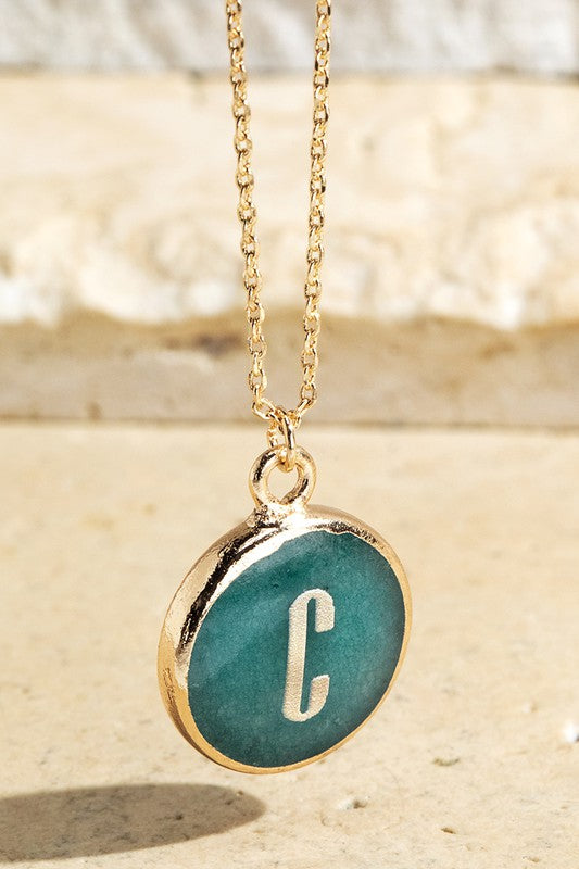 Initial Letter Pendant Necklace