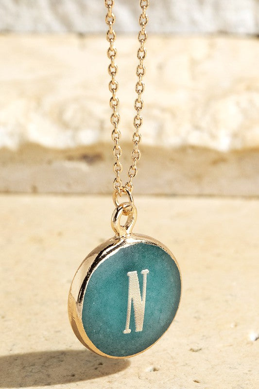 Initial Letter Pendant Necklace