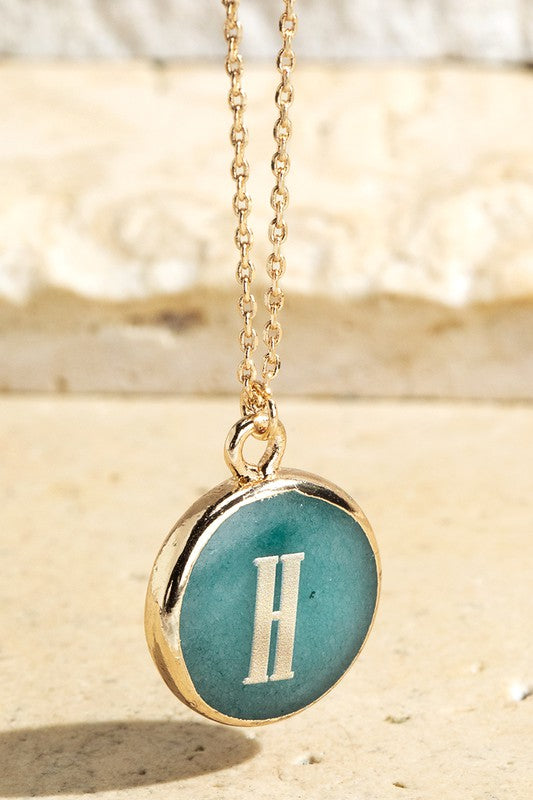 Initial Letter Pendant Necklace