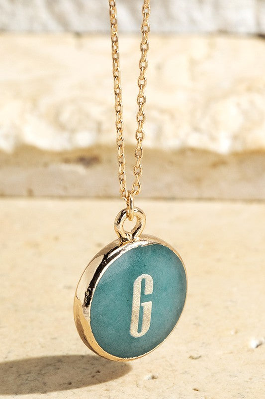 Initial Letter Pendant Necklace