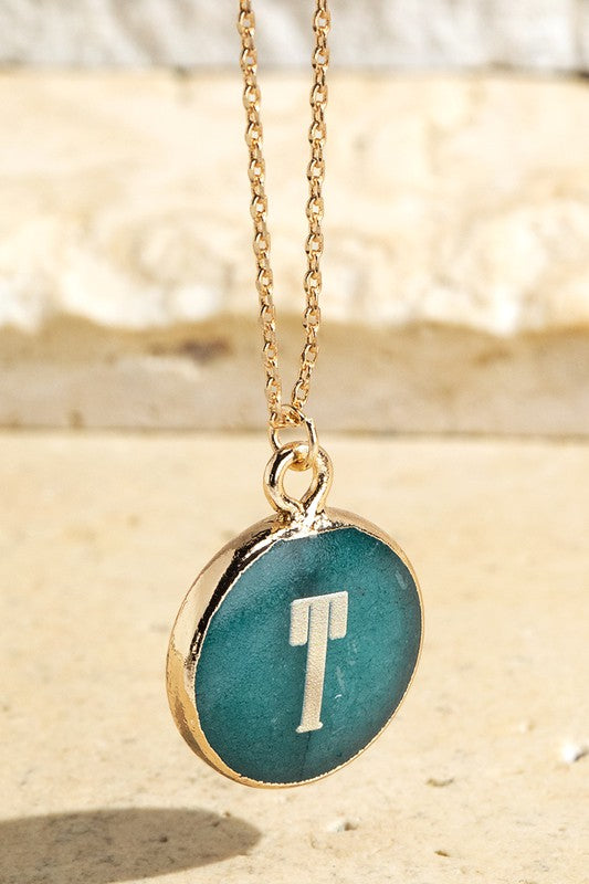 Initial Letter Pendant Necklace