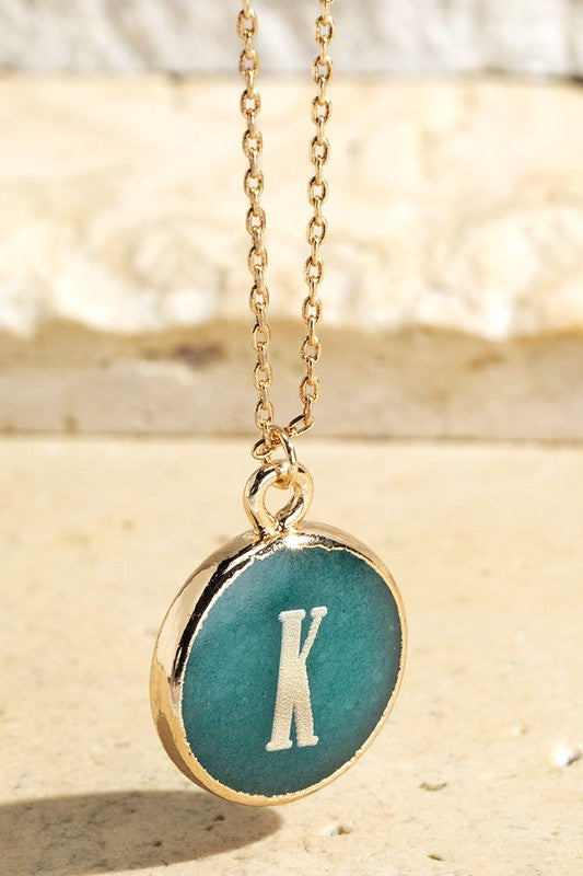 Initial Letter Pendant Necklace